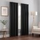 Eclipse ECLIPSE Kendall Modern Blackout Thermal Rod Pocket Window Curtain for Bedroom or Living Room 1 Panel 42 x 63 Black
