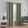 Eclipse eclipse Microfiber Total Privacy Blackout Thermal Grommet Window Curtain for Bedroom 1 Panel 42 x 95Moss