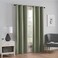 Eclipse eclipse Microfiber Total Privacy Blackout Thermal Grommet Window Curtain for Bedroom 1 Panel 42 x 95Moss