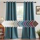 H.VERSAILTEX HVERSAILTEX Linen Blackout Curtain 84 Inches Long for BedroomLiving Room Thermal Insulated Grommet Linen Curtain Drapes Primitive Textured Burlap Effect Window Drapes 1 Panel Heather Aege