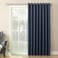 Sun Zero Barrow Energy Efficient Grommet Sliding Patio Door Curtain Panel 100 x 84 Navy Blue
