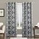 Sun Zero Burbank Watercolor Ogee Energy Efficient Grommet Curtain Panel 54 x 84 Linen