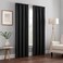Eclipse ECLIPSE Kendall Modern Blackout Thermal Rod Pocket Window Curtain for Bedroom or Living Room 1 Panel 42 x 95 Black