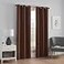Eclipse ECLIPSE Microfiber Total Privacy Blackout Thermal Grommet Window Curtain for Bedroom 1 Panel 42 x 84 Chocolate