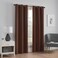 Eclipse ECLIPSE Microfiber Total Privacy Blackout Thermal Grommet Window Curtain for Bedroom 1 Panel 42 x 84 Chocolate