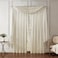 Elrene Home Fashions Athena Faux CrushedSilk Window Curtain Panel and Valance Set 52x84 2 Panels 1 Valance Ivory