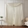 Elrene Home Fashions Athena Faux CrushedSilk Window Curtain Panel and Valance Set 52x84 2 Panels 1 Valance Ivory