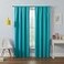 Eclipse eclipse Kendall Modern Blackout Thermal Rod Pocket Window Curtain for Bedroom or Living Room 1 Panel 42 X 54 Turquoise