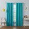 Eclipse eclipse Kendall Modern Blackout Thermal Rod Pocket Window Curtain for Bedroom or Living Room 1 Panel 42 X 54 Turquoise