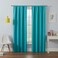 Eclipse eclipse Kendall Modern Blackout Thermal Rod Pocket Window Curtain for Bedroom or Living Room 1 Panel 42 X 54 Turquoise