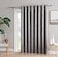 LinenZone LINENZONE Damask Embossed Light Gray Extra Wide Curtain Panels for Patio Doors Sliding Glass Doors or Room Dividers Evelyn 102 x 96 Grey