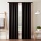 Eclipse ECLIPSE Blackout Curtains for BedroomDarrell 37 x 63 Insulated Darkening Single Panel Rod Pocket Window Treatment Living Room Black