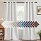 H.VERSAILTEX HVERSAILTEX Linen Blackout Curtain 96 Inches Long for BedroomLiving Room Thermal Insulated Grommet Linen Curtain Drapes Primitive Textured Burlap Effect Window Drapes 1 Panel Heather Pure