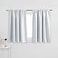 PONY DANCE Short Curtains for Small Window Rod Pocket Curtain Panels Thermal Insulated Window Drapes for KitchenLiving Room 42 W x 36 L Greyish White 2 PCs