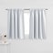 PONY DANCE Short Curtains for Small Window Rod Pocket Curtain Panels Thermal Insulated Window Drapes for KitchenLiving Room 42 W x 36 L Greyish White 2 PCs