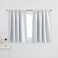 PONY DANCE Short Curtains for Small Window Rod Pocket Curtain Panels Thermal Insulated Window Drapes for KitchenLiving Room 42 W x 36 L Greyish White 2 PCs