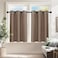 PONY DANCE Kitchen Window Curtains Short 36 inch Length Blackout Privacy Half Window Drapes for Bedroom Bathroom Dining Living Room Cafe Office2 Panels W 42 x L 36 inches Mocha