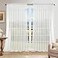Dreaming Casa Solid Sheer Curtains Draperies White Rod Pocket 2 Panels 100 W x 84 L