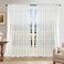 Dreaming Casa Solid Sheer Curtains Draperies White Rod Pocket 2 Panels 100 W x 84 L