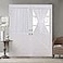 Home Brilliant Privacy Curtains for Door Semi Sheer Window Curtains Front Door Curtain Panels White Bouns Tie Backs 54 x 40 2 Panels