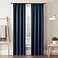 Eclipse ECLIPSE Blackout Curtains for BedroomDarrell 37 x 84 Insulated Darkening Single Panel Rod Pocket Window Treatment Living Room Indigo 16205037084IND