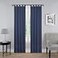 Pairs to PAIRS TO GO Montana Modern Decorative Tab Top Window Curtains for Bedroom or Living Room 2 Panels 30 x 63 Indigo