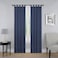 Pairs to PAIRS TO GO Montana Modern Decorative Tab Top Window Curtains for Bedroom or Living Room 2 Panels 30 x 63 Indigo