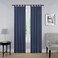 Pairs to PAIRS TO GO Montana Modern Decorative Tab Top Window Curtains for Bedroom or Living Room 2 Panels 30 x 63 Indigo