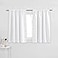 PONY DANCE Window Curtain Valances Rod Pocket Drapes Set Thermal Insulated Curtain Panels Noise Reducing Window Treatment for Kitchen 42 W x 36 L inch Pure White 2 PCs