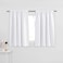 PONY DANCE Window Curtain Valances Rod Pocket Drapes Set Thermal Insulated Curtain Panels Noise Reducing Window Treatment for Kitchen 42 W x 36 L inch Pure White 2 PCs