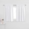 PONY DANCE Window Curtain Valances Rod Pocket Drapes Set Thermal Insulated Curtain Panels Noise Reducing Window Treatment for Kitchen 42 W x 36 L inch Pure White 2 PCs