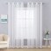 MIULEE 2 Panels Solid Color White Sheer Curtains Elegant Grommet Window Voile PanelsDrapesTreatment for Bedroom Living Room 54 X 90 Inch