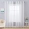 MIULEE 2 Panels Solid Color White Sheer Curtains Elegant Grommet Window Voile PanelsDrapesTreatment for Bedroom Living Room 54 X 90 Inch