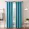 Eclipse ECLIPSE Blackout Curtains for BedroomDarrell 37 x 63 Insulated Darkening Single Panel Rod Pocket Window Treatment Living Room Sky
