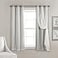 Lush Decor Sheer Grommet Curtains With Insulated Blackout Lining Window Curtain Panels Pair 38W x 63L Light Gray Curtain With Sheer Overlay Elegant Blackout Curtains for Bedroom