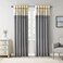 Madison Park Serene Embroidered Light Filtering Treatment Curtain Rod PocketBack Tab Single Window Panel Drape for Bedroom Livingroom and Dorm 50x84 Yellow