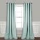 Lush Decor Insulated Grommet Blackout Window Curtain Panels Pair 52 W x 95 L Blue Classic Modern Design Chic Window Decor Long Curtains For Living Room Bedroom Or Dining Room