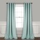 Lush Decor Insulated Grommet Blackout Window Curtain Panels Pair 52 W x 95 L Blue Classic Modern Design Chic Window Decor Long Curtains For Living Room Bedroom Or Dining Room