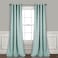 Lush Decor Insulated Grommet Blackout Window Curtain Panels Pair 52 W x 95 L Blue Classic Modern Design Chic Window Decor Long Curtains For Living Room Bedroom Or Dining Room