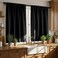 PONY DANCE Short Blackout Kitchen Curtains 36 inch Length Half Window Cafe Panles Black Out RV Bunk Drapes Thermal Insulated Small Curtains for BasementCamper W42 x L36 inches Black 2 Panels