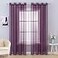 MIULEE 2 Panels Solid Color Plum Purple Sheer Curtains Elegant Grommet Window Voile PanelsDrapesTreatment for Bedroom Living Room 54X84 InchPlum Purple