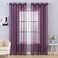 MIULEE 2 Panels Solid Color Plum Purple Sheer Curtains Elegant Grommet Window Voile PanelsDrapesTreatment for Bedroom Living Room 54X84 InchPlum Purple