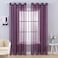MIULEE 2 Panels Solid Color Plum Purple Sheer Curtains Elegant Grommet Window Voile PanelsDrapesTreatment for Bedroom Living Room 54X84 InchPlum Purple