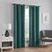 Eclipse ECLIPSE Microfiber Total Privacy Blackout Thermal Grommet Window Curtain for Bedroom 1 Panel 42 x 95 Peacock