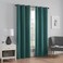Eclipse ECLIPSE Microfiber Total Privacy Blackout Thermal Grommet Window Curtain for Bedroom 1 Panel 42 x 95 Peacock