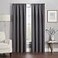 Eclipse ECLIPSE Kendall Modern Blackout Thermal Rod Pocket Window Curtain for Bedroom or Living Room 1 Panel 42 x 63 Charcoal
