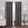 Eclipse ECLIPSE Kendall Modern Blackout Thermal Rod Pocket Window Curtain for Bedroom or Living Room 1 Panel 42 x 63 Charcoal