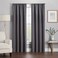Eclipse ECLIPSE Kendall Modern Blackout Thermal Rod Pocket Window Curtain for Bedroom or Living Room 1 Panel 42 x 63 Charcoal