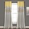 Lush Decor Night Sky Window Curtain Panel Single 42W x 84L Yellow Gray Sequin Backdrop Curtain Room Darkening Curtains For Bedroom Glam Decor