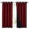 NICETOWN Kitchen Full Blackout Curtain Panels Super Thick and Soft Insulated Window Covers 100 Blackout Draperies with Black Backing for Cafe Window Burgundy Red Set of 2 PCs 52 by 54inch